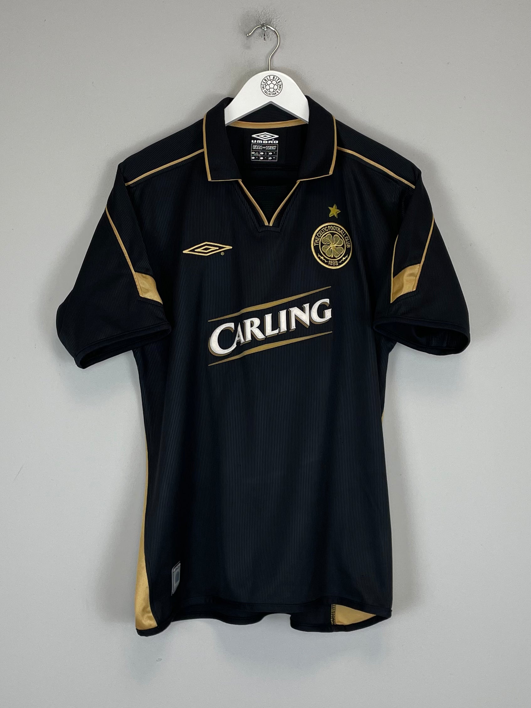 Shop 2003/04 CELTIC LARSSON #7 AWAY SHIRT (M) UMBRO, classic football shirts, vintage football shirts & retro soccer jerseys at Cult Kits