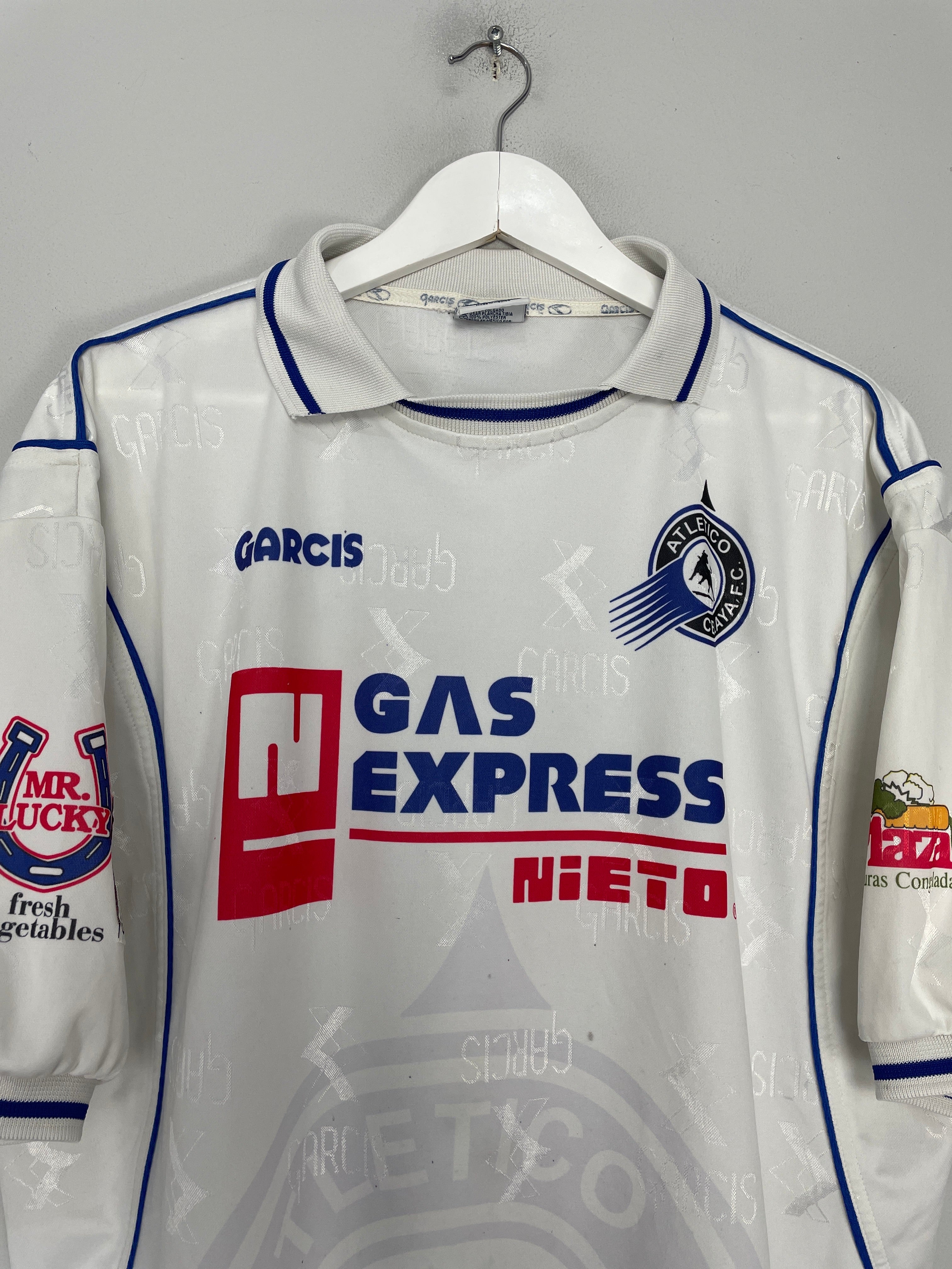 Shop 1999/00 ATLETICO CELAYA HOME SHIRT (XL) GARCIS, classic football shirts, vintage football shirts & retro soccer jerseys at Cult Kits
