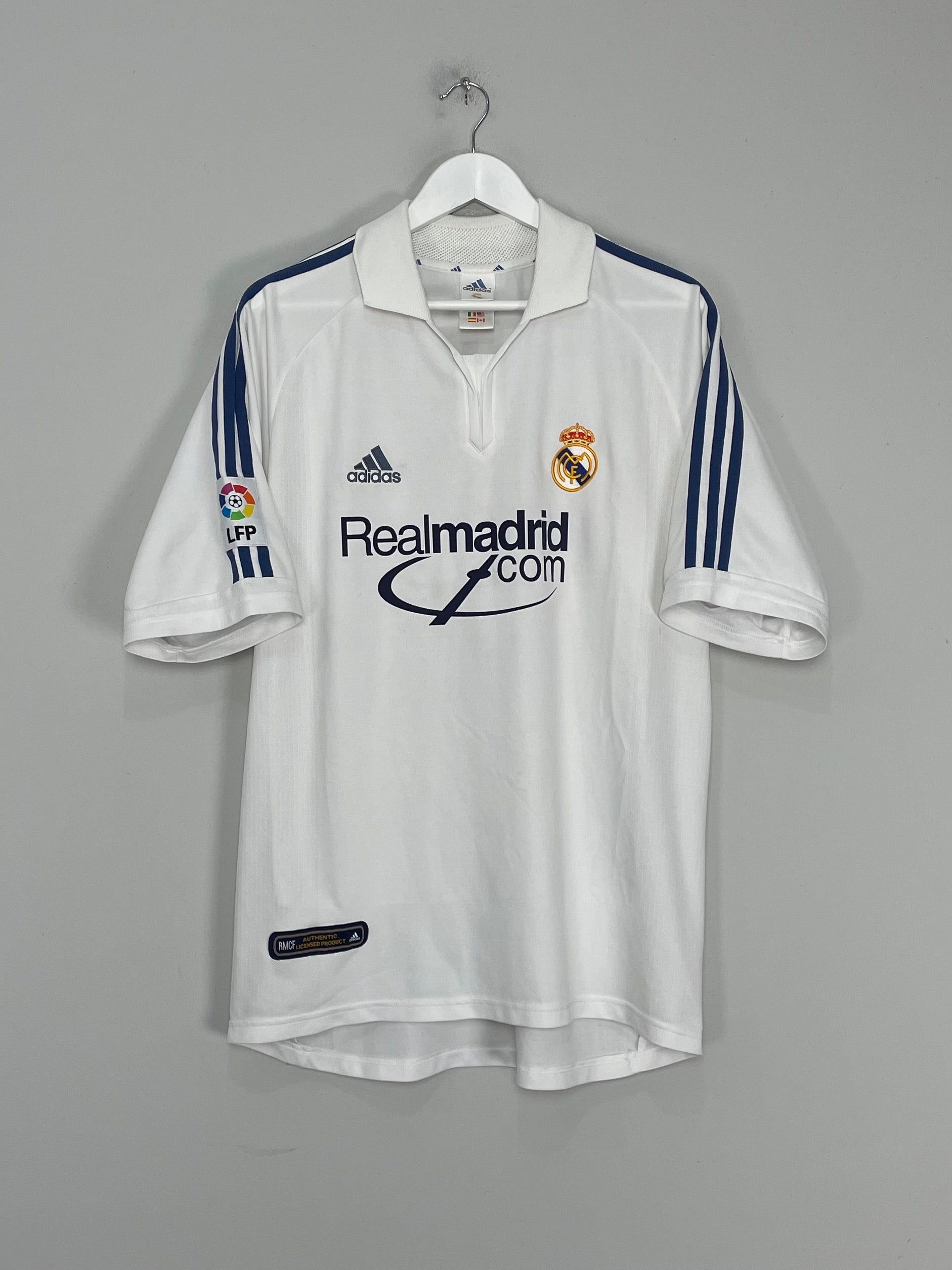 Shop 2001 REAL MADRID ZIDANE #5 HOME SHIRT (L) ADIDAS, classic football shirts, vintage football shirts & retro soccer jerseys at Cult Kits