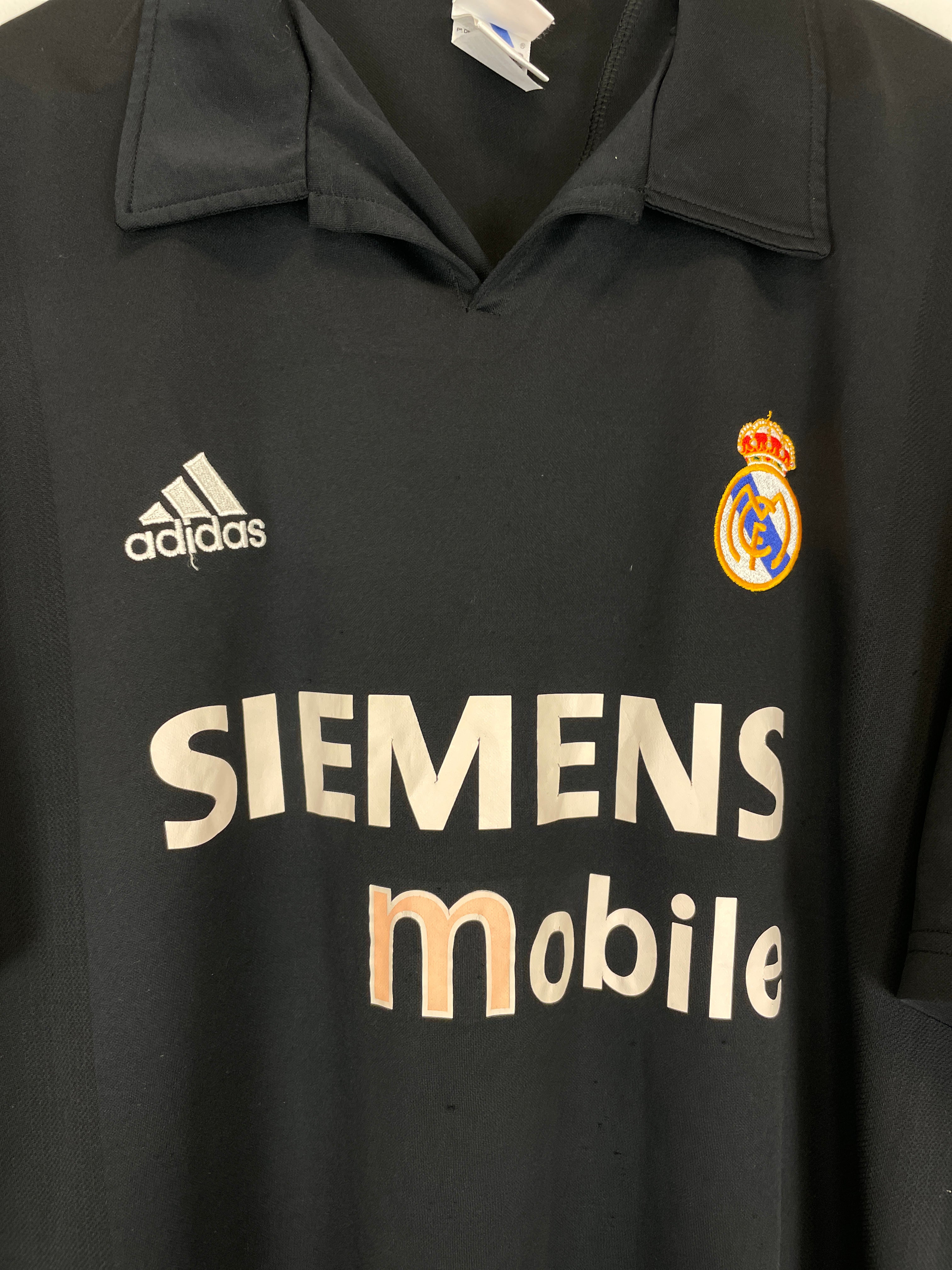 Shop 2002/03 REAL MADRID ZIDANE #5 *CENTENARY* AWAY SHIRT (L) ADIDAS, classic football shirts, vintage football shirts & retro soccer jerseys at Cult Kits