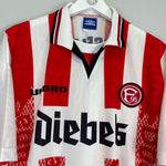 Shop 1996/98 FORTUNA DUSSELDORF HOME SHIRT (XL) UMBRO, classic football shirts, vintage football shirts & retro soccer jerseys at Cult Kits
