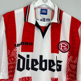 Shop 1996/98 FORTUNA DUSSELDORF HOME SHIRT (XL) UMBRO, classic football shirts, vintage football shirts & retro soccer jerseys at Cult Kits
