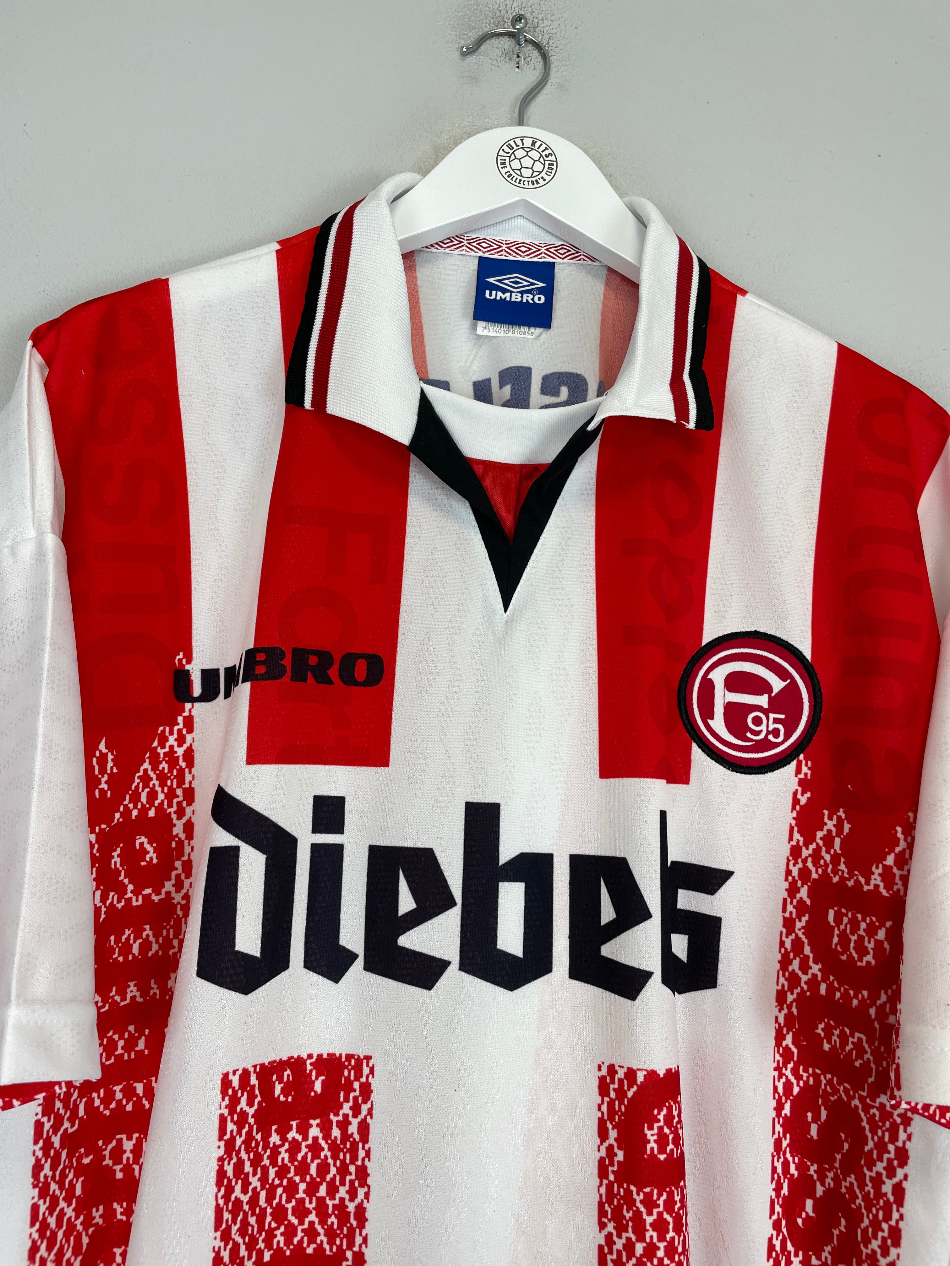 Shop 1996/98 FORTUNA DUSSELDORF HOME SHIRT (XL) UMBRO, classic football shirts, vintage football shirts & retro soccer jerseys at Cult Kits