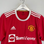 Shop 2021/22 MANCHESTER UNITED HOME SHIRT (M) ADIDAS, classic football shirts, vintage football shirts & retro soccer jerseys at Cult Kits