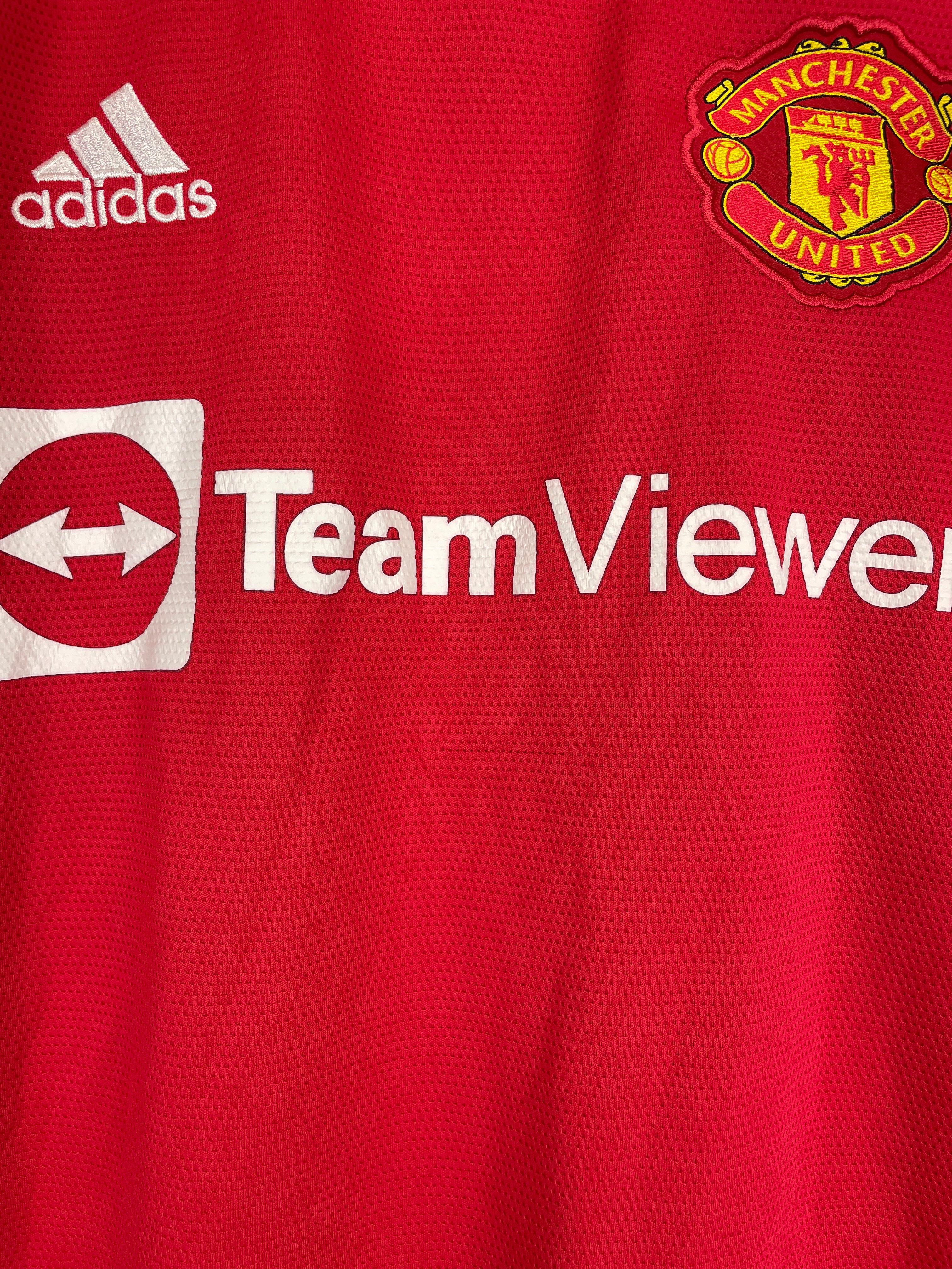 Shop 2021/22 MANCHESTER UNITED HOME SHIRT (M) ADIDAS, classic football shirts, vintage football shirts & retro soccer jerseys at Cult Kits
