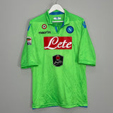 2014/15 NAPOLI COLOMBO #15 *MATCH ISSUE* GK SHIRT (XL) MACRON