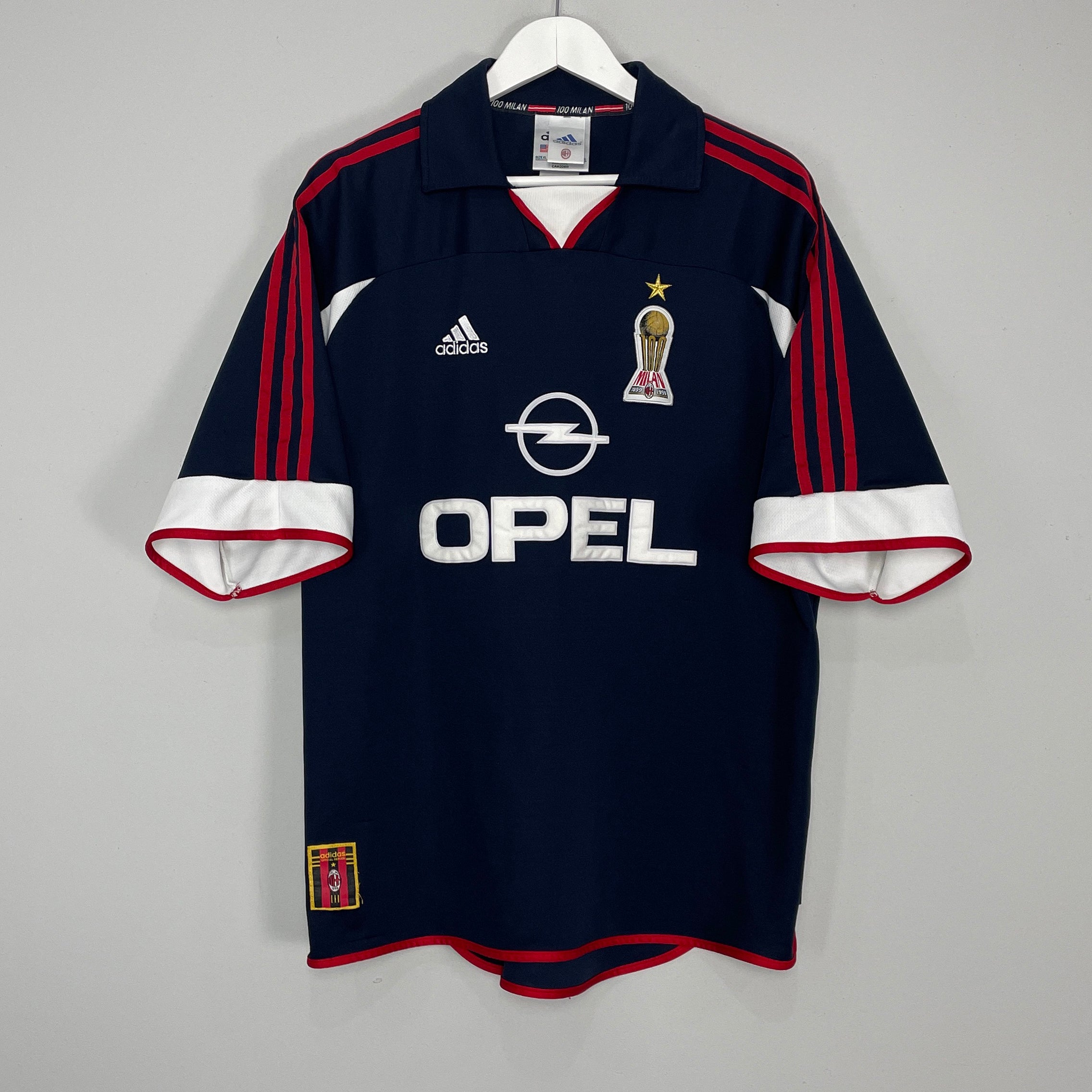 Shop 1999/00 AC MILAN CENTENARY THIRD SHIRT (XL) ADIDAS, classic football shirts, vintage football shirts & retro soccer jerseys at Cult Kits