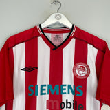 Shop 2002/03 OLYMPIAKOS *BNWT* HOME SHIRT (M) UMBRO, classic football shirts, vintage football shirts & retro soccer jerseys at Cult Kits