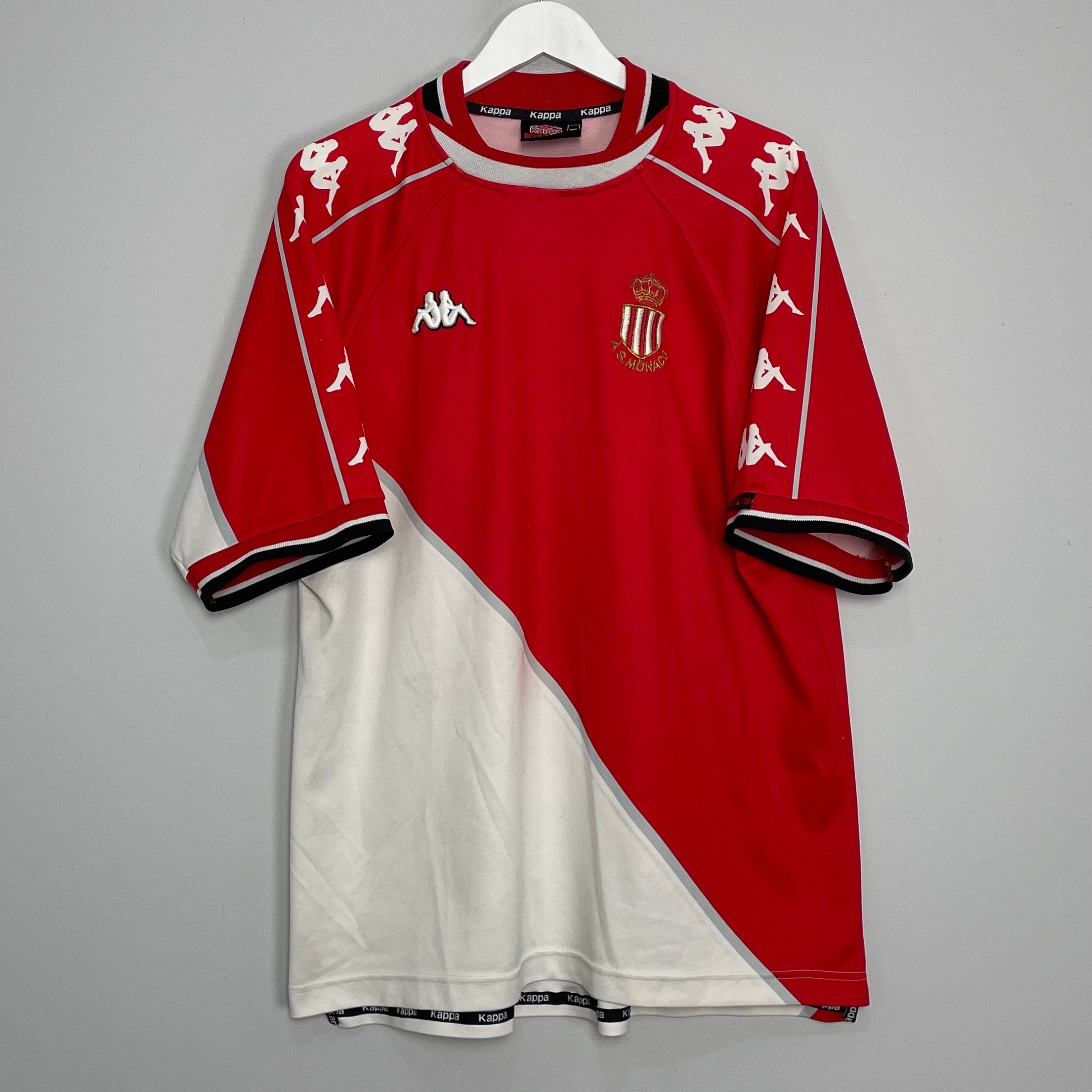 Shop 1999/00 MONACO HOME SHIRT (XL) KAPPA, classic football shirts, vintage football shirts & retro soccer jerseys at Cult Kits