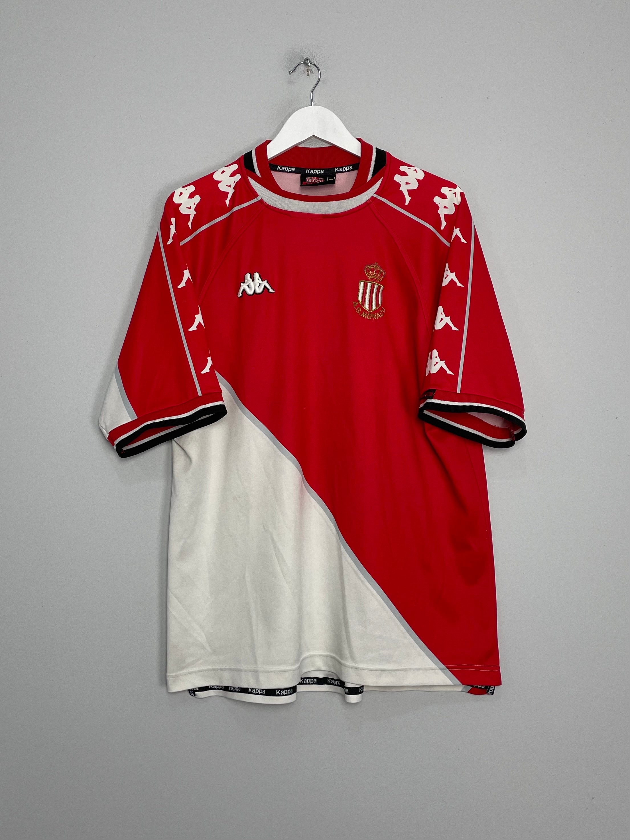 Shop 1999/00 MONACO HOME SHIRT (XL) KAPPA, classic football shirts, vintage football shirts & retro soccer jerseys at Cult Kits