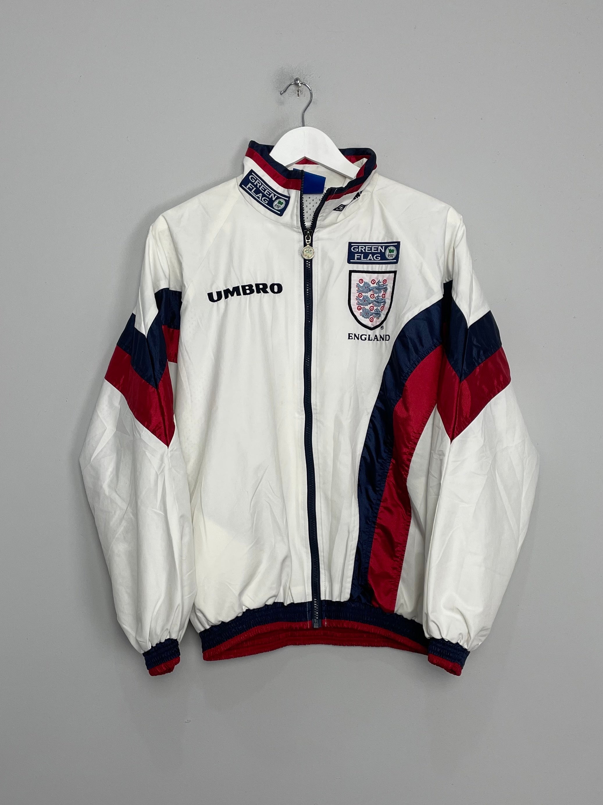 Shop 1998/00 ENGLAND TRACK JACKET (S) UMBRO, classic football shirts, vintage football shirts & retro soccer jerseys at Cult Kits
