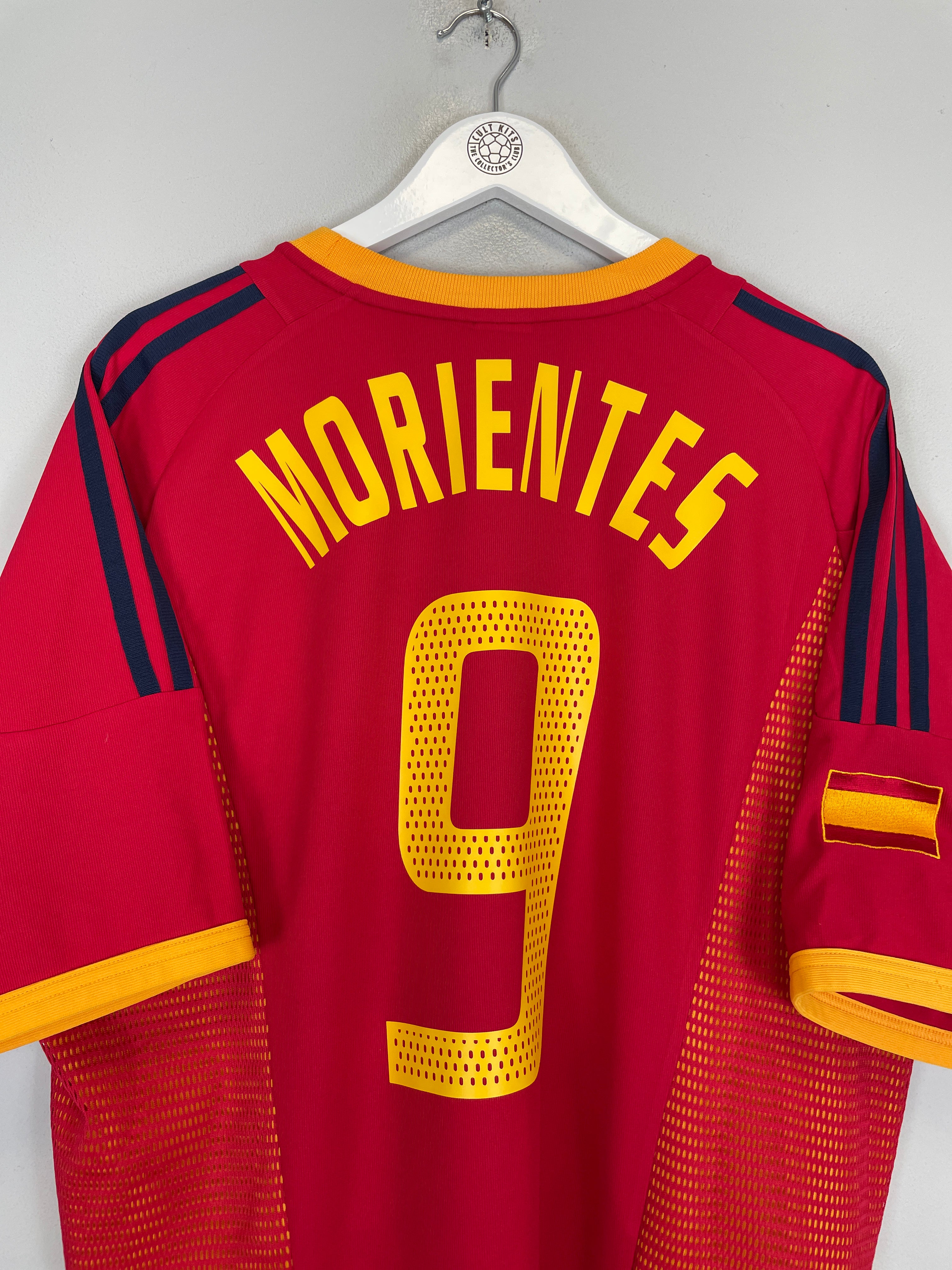 Shop 2002/04 SPAIN MORIENTES #9 HOME SHIRT (XL) ADIDAS, classic football shirts, vintage football shirts & retro soccer jerseys at Cult Kits