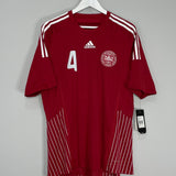 2010 DENMARK AGGER #5 *PLAYER ISSUE* BNWT HOME SHIRT (XL) ADIDAS