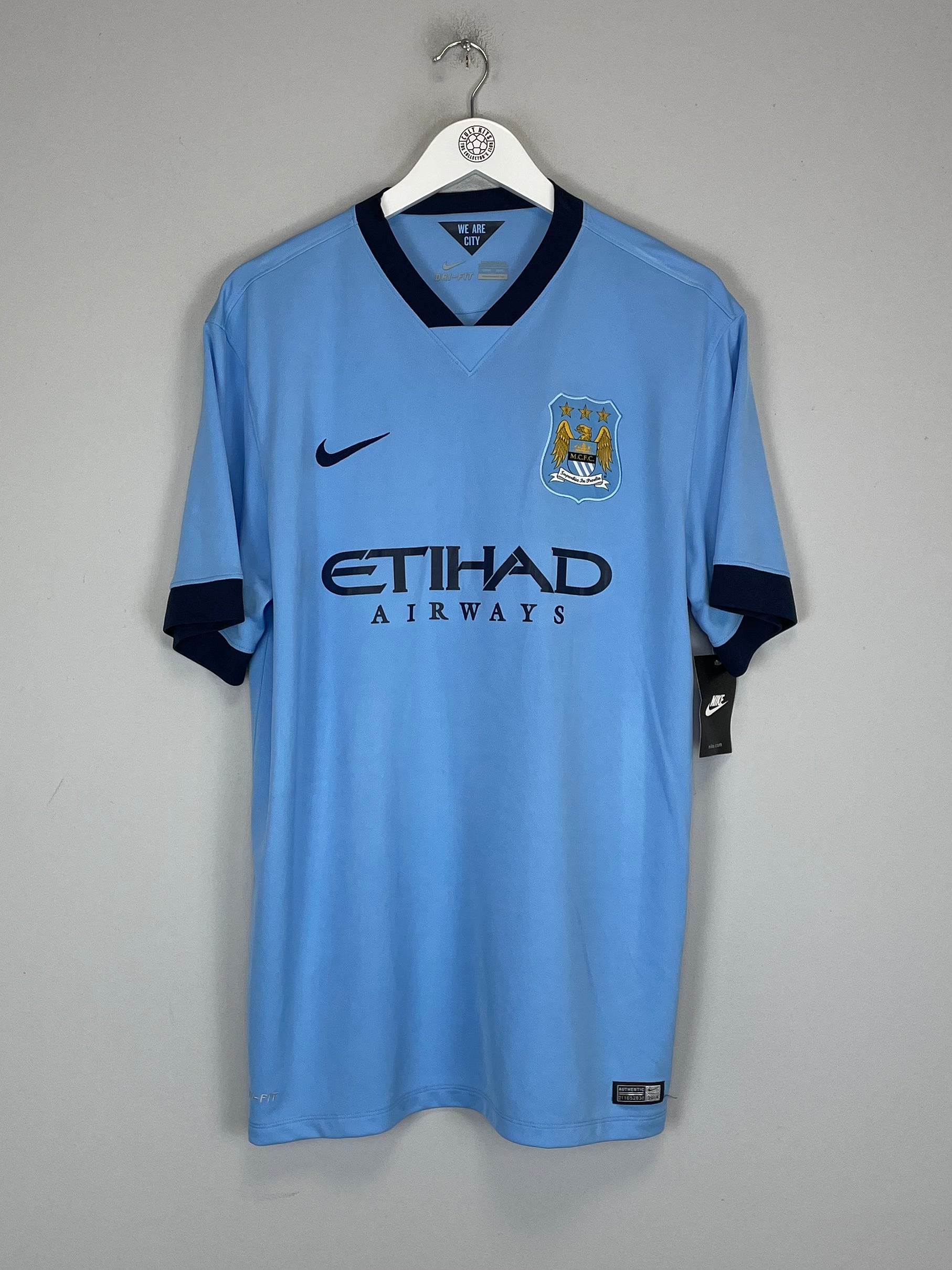 Shop 2015/16 MANCHESTER CITY KUN AGUERO #16 *BNWT* HOME SHIRT (XL) NIKE, classic football shirts, vintage football shirts & retro soccer jerseys at Cult Kits