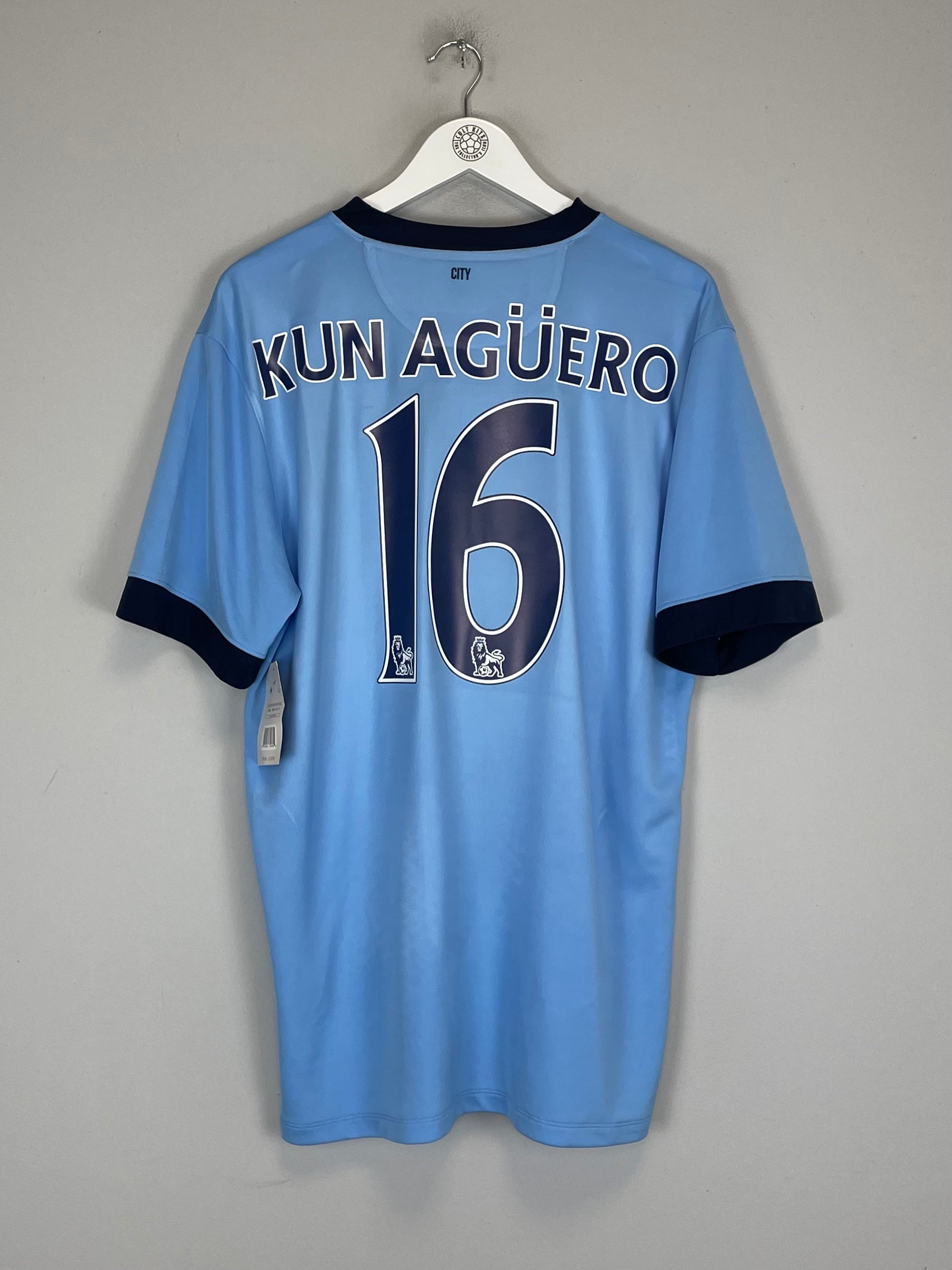 Shop 2015/16 MANCHESTER CITY KUN AGUERO #16 *BNWT* HOME SHIRT (XL) NIKE, classic football shirts, vintage football shirts & retro soccer jerseys at Cult Kits