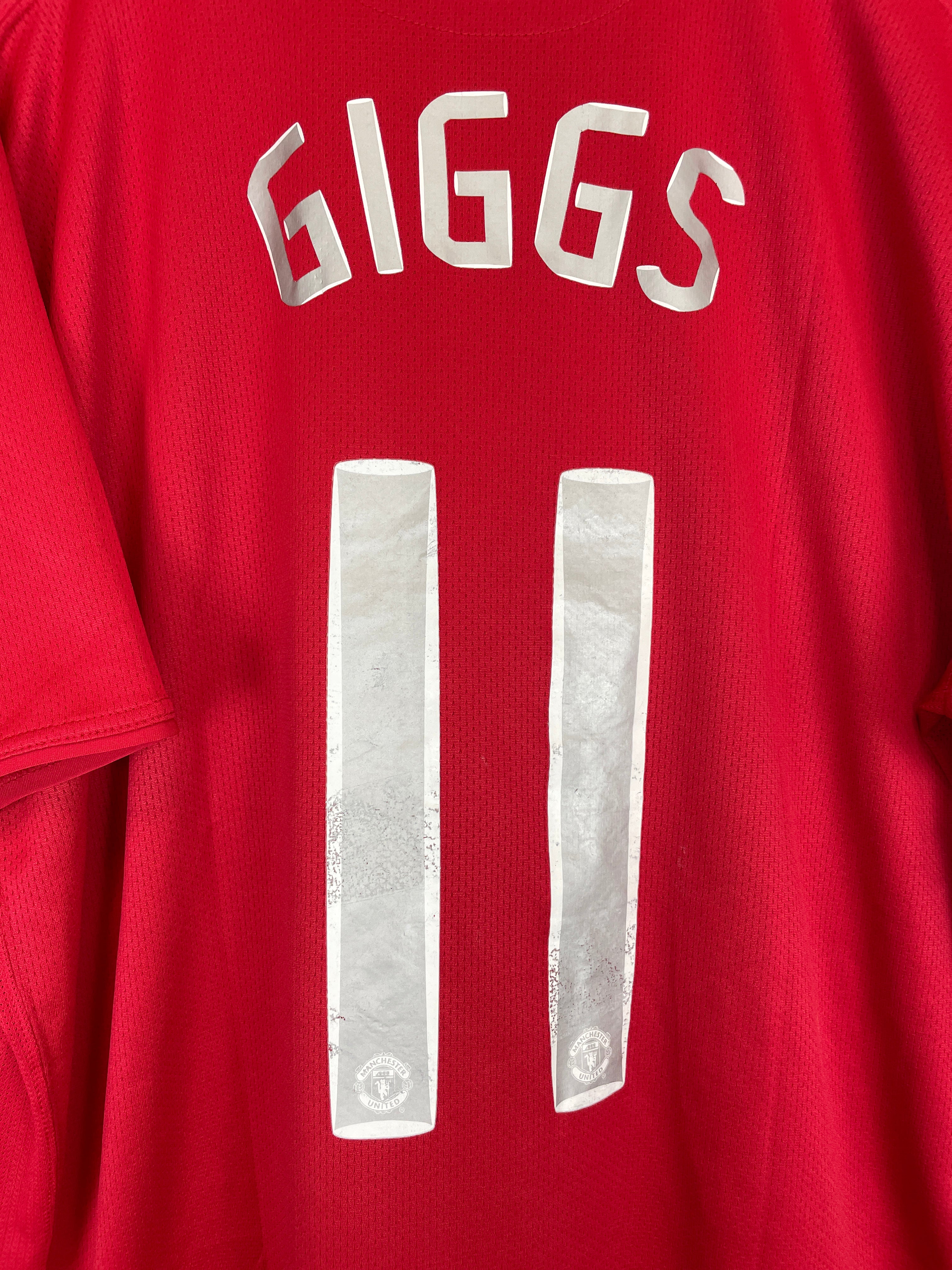 Shop 2007/08 MANCHESTER UNITED GIGGS #11 *C/L FINAL* HOME SHIRT (XXXL) NIKE, classic football shirts, vintage football shirts & retro soccer jerseys at Cult Kits