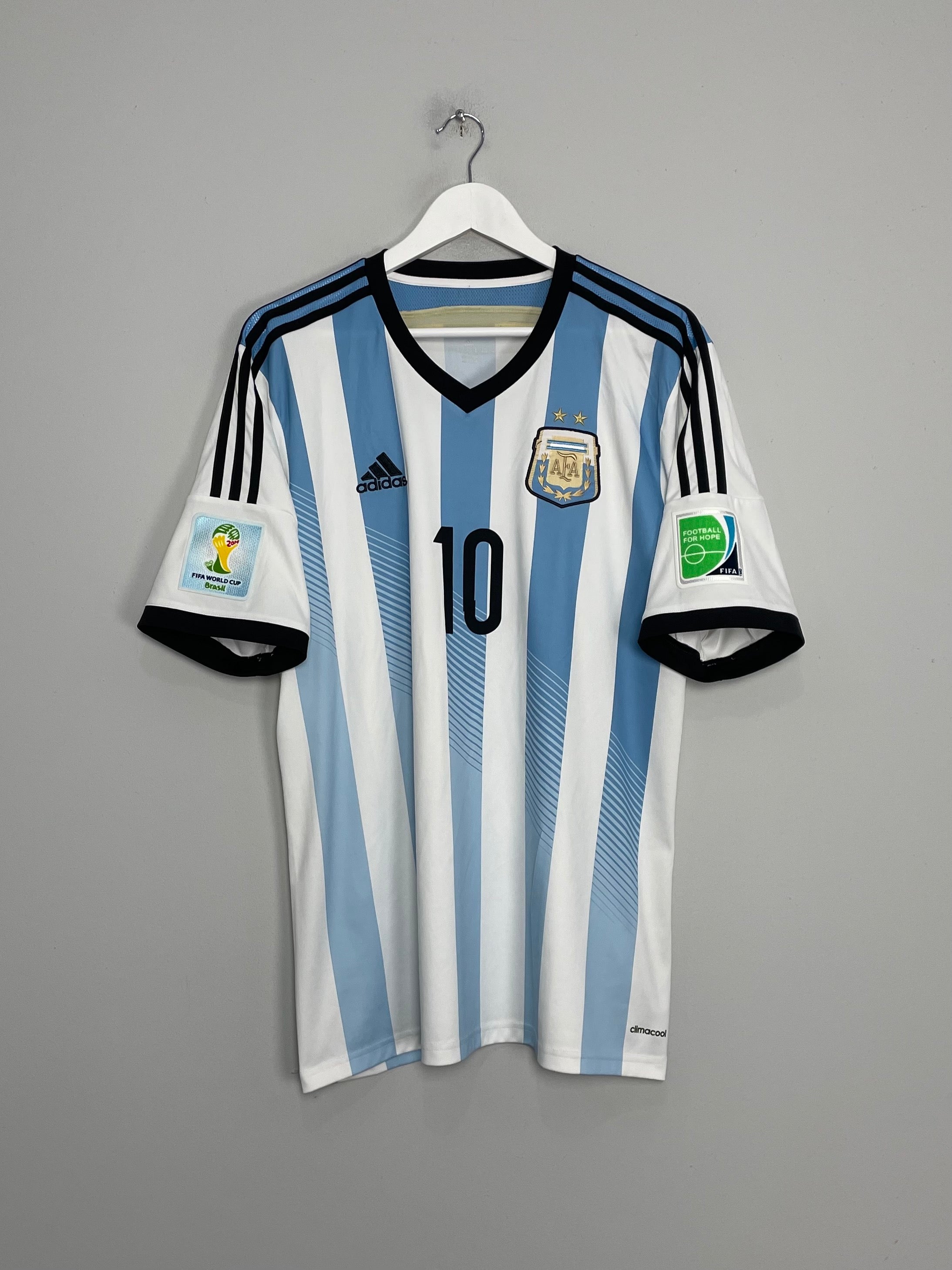 Shop 2013/15 ARGENTINA MESSI #10 HOME SHIRT (XL) ADIDAS, classic football shirts, vintage football shirts & retro soccer jerseys at Cult Kits