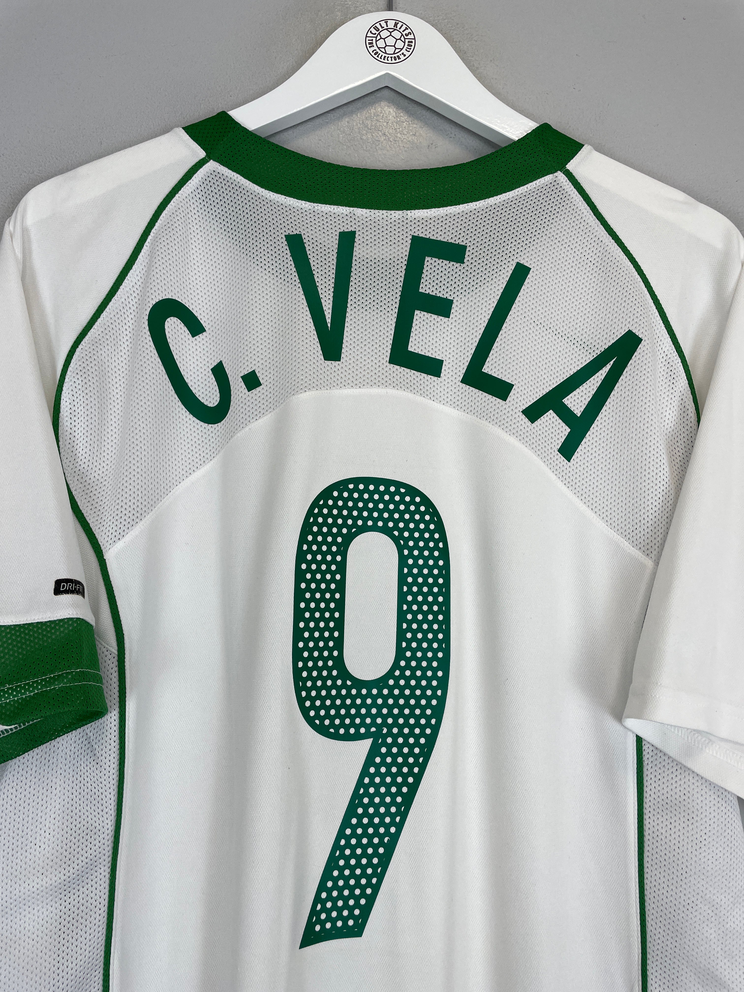 Shop 2004/06 MEXICO C.VELA #9 AWAY SHIRT (M) NIKE, classic football shirts, vintage football shirts & retro soccer jerseys at Cult Kits