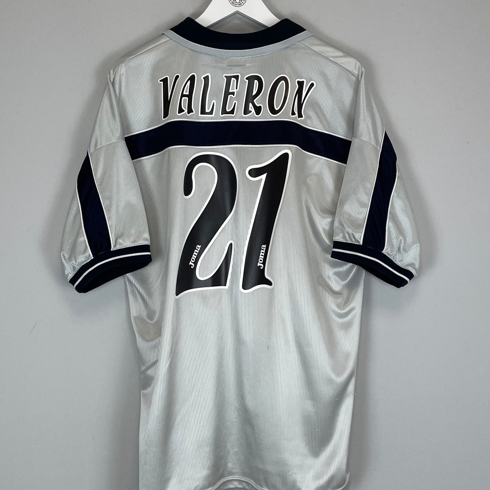 Shop 2001/02 DEPORTIVO LA CORUNA VALERON #21 THIRD SHIRT (L) JOMA, classic football shirts, vintage football shirts & retro soccer jerseys at Cult Kits