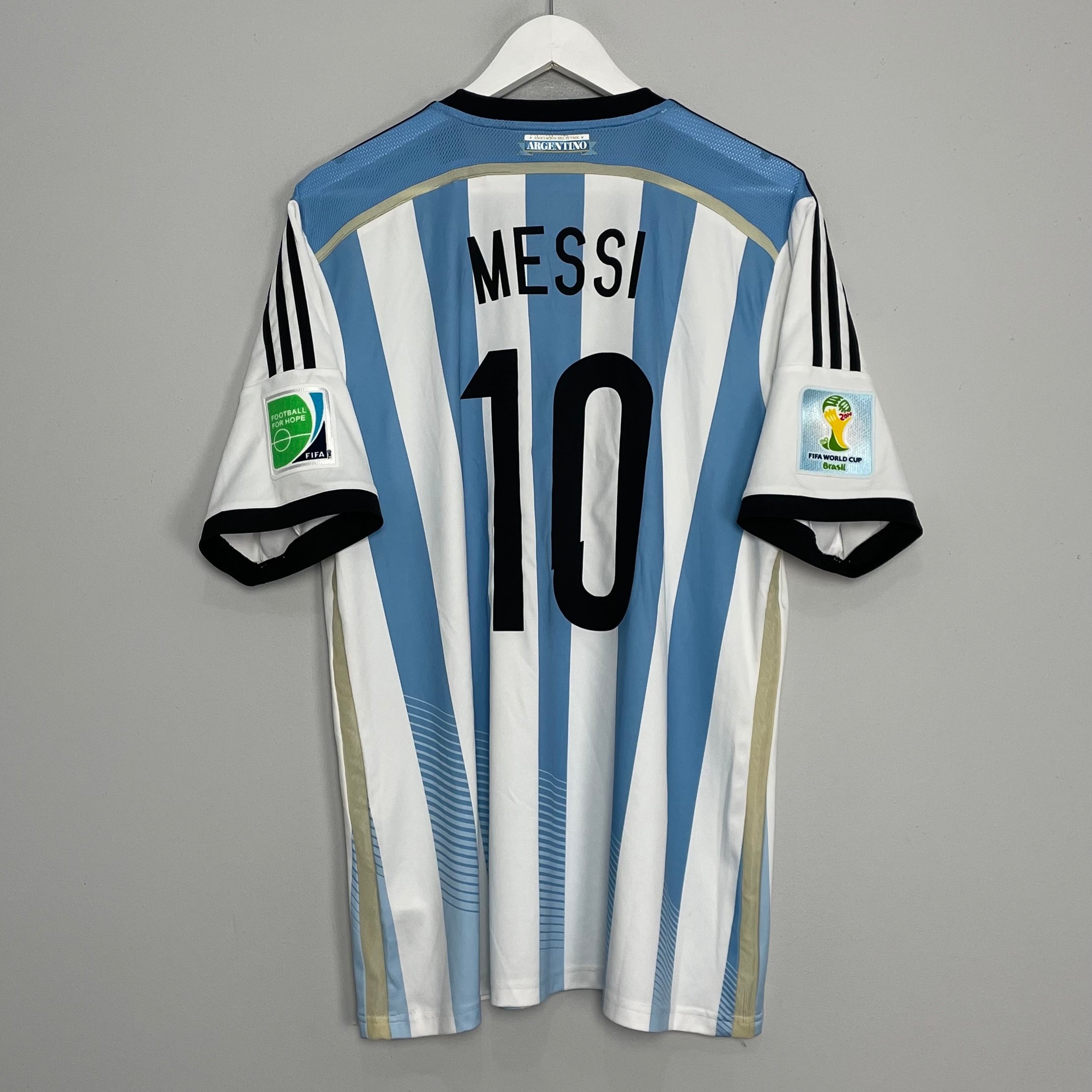 Shop 2013/15 ARGENTINA MESSI #10 HOME SHIRT (XL) ADIDAS, classic football shirts, vintage football shirts & retro soccer jerseys at Cult Kits