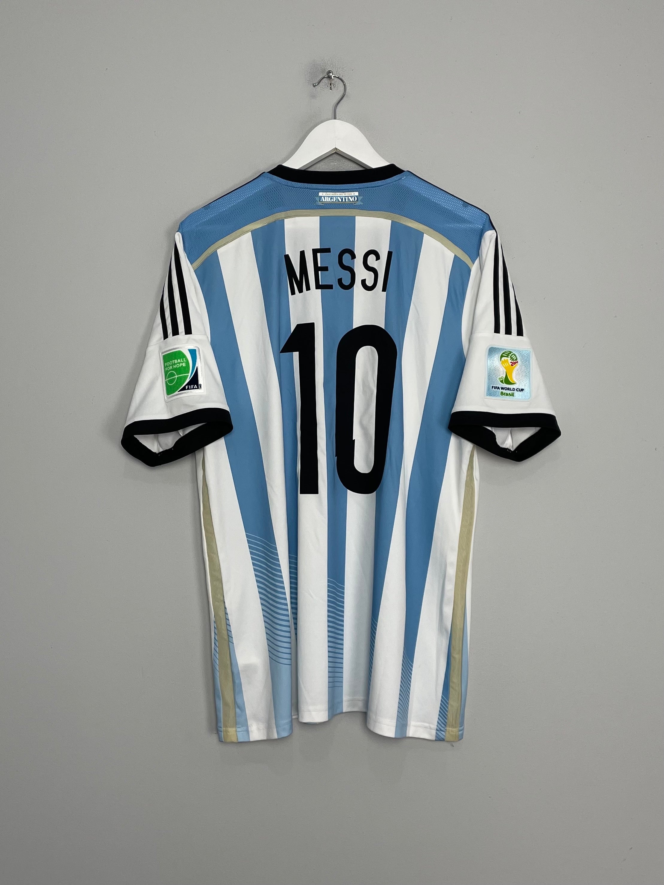 Shop 2013/15 ARGENTINA MESSI #10 HOME SHIRT (XL) ADIDAS, classic football shirts, vintage football shirts & retro soccer jerseys at Cult Kits