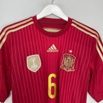 Shop 2013/15 SPAIN A.INIESTA #6 HOME SHIRT (S) ADIDAS, classic football shirts, vintage football shirts & retro soccer jerseys at Cult Kits