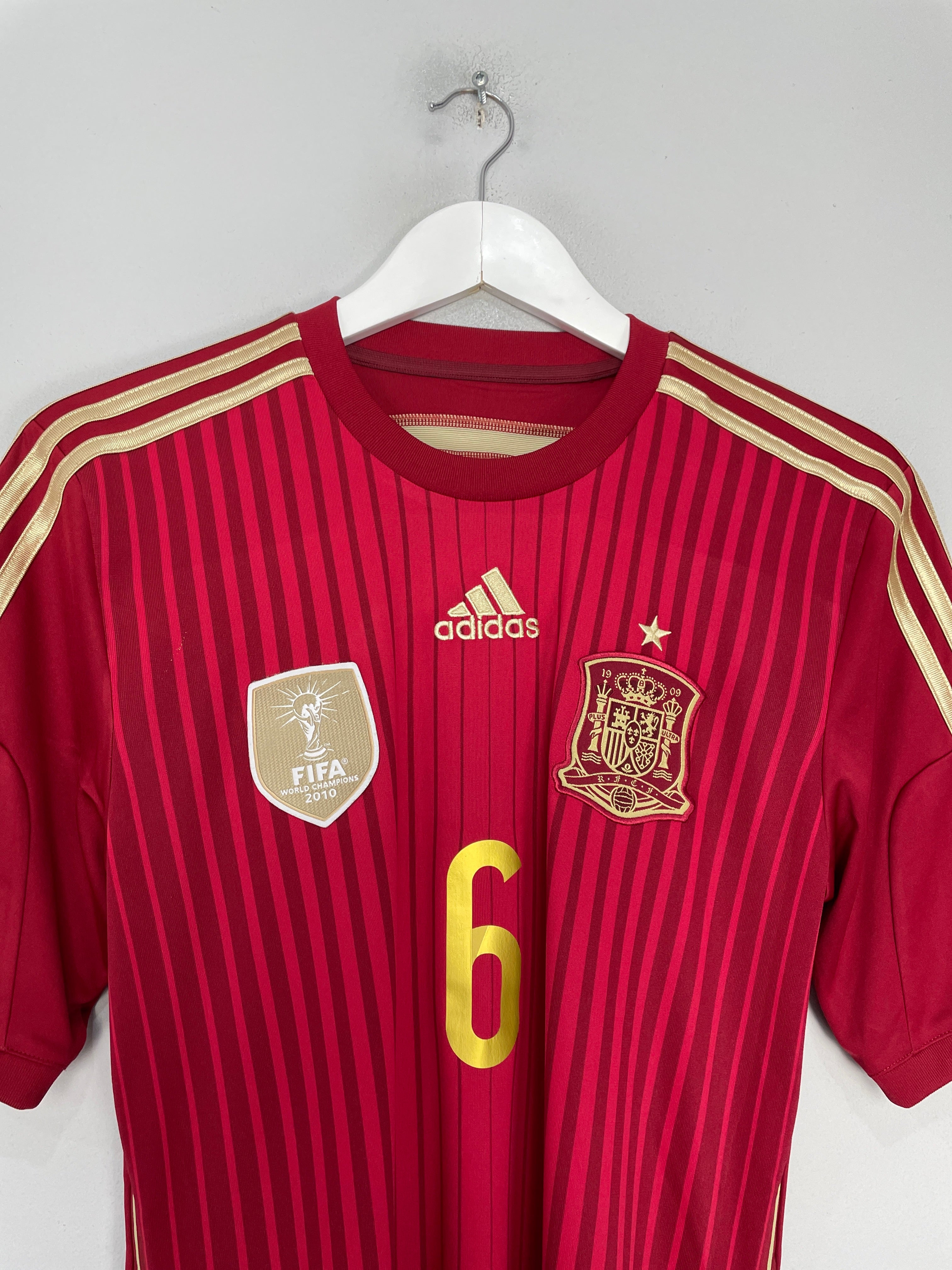 Shop 2013/15 SPAIN A.INIESTA #6 HOME SHIRT (S) ADIDAS, classic football shirts, vintage football shirts & retro soccer jerseys at Cult Kits