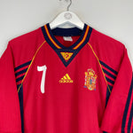 Shop 1998/99 SPAIN RAUL #7 HOME SHIRT (L) ADIDAS, classic football shirts, vintage football shirts & retro soccer jerseys at Cult Kits