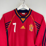 Shop 1998/99 SPAIN RAUL #7 HOME SHIRT (L) ADIDAS, classic football shirts, vintage football shirts & retro soccer jerseys at Cult Kits