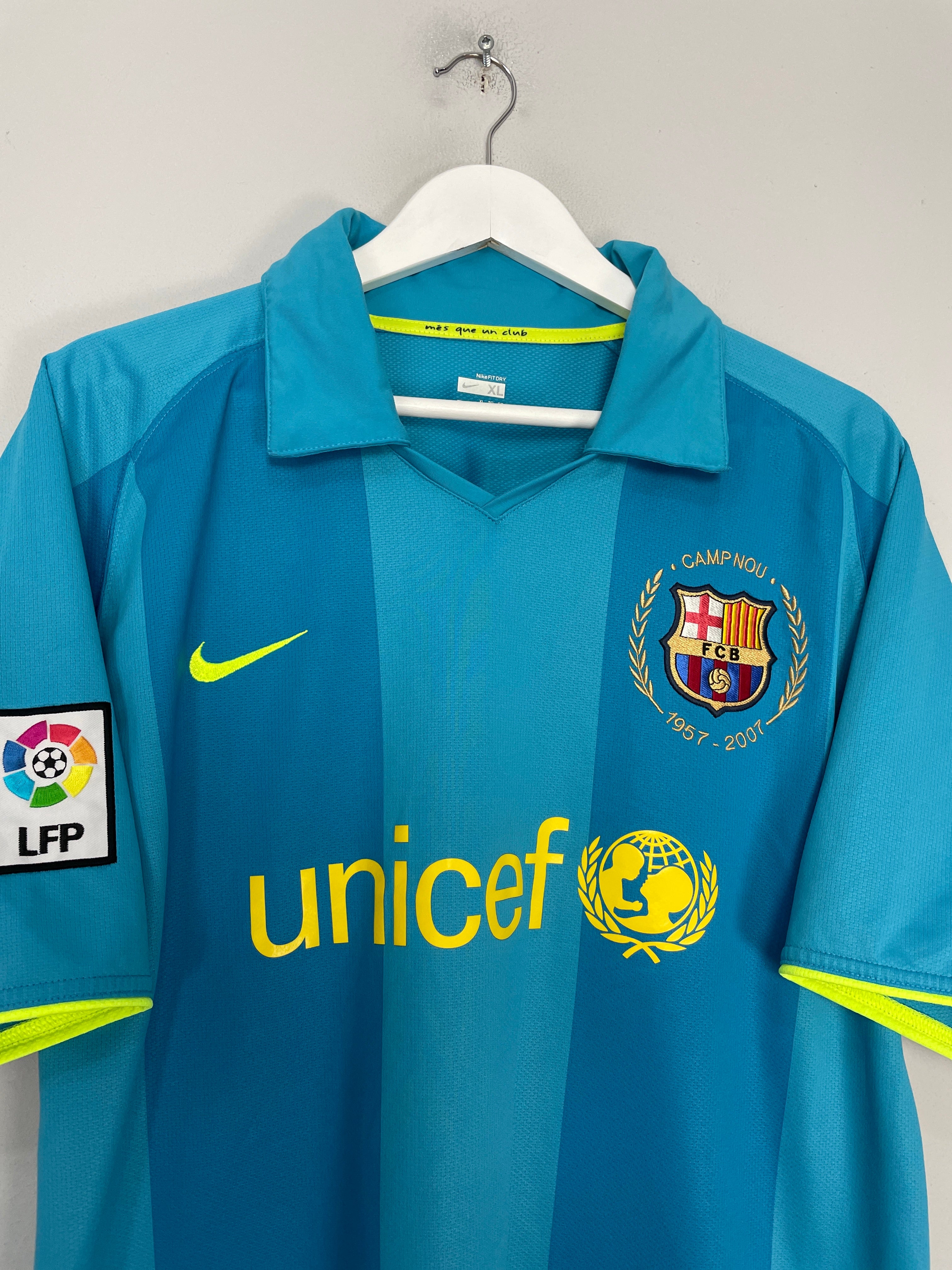 Shop 2007/09 BARCELONA RONALDINHO #10 AWAY SHIRT (XL) NIKE, classic football shirts, vintage football shirts & retro soccer jerseys at Cult Kits