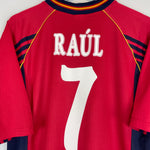 Shop 1998/99 SPAIN RAUL #7 HOME SHIRT (L) ADIDAS, classic football shirts, vintage football shirts & retro soccer jerseys at Cult Kits