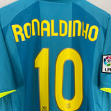 Shop 2007/09 BARCELONA RONALDINHO #10 AWAY SHIRT (XL) NIKE, classic football shirts, vintage football shirts & retro soccer jerseys at Cult Kits