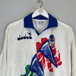Shop 1993/94 ITALY TRAINING SHIRT (XL) DIADORA, classic football shirts, vintage football shirts & retro soccer jerseys at Cult Kits