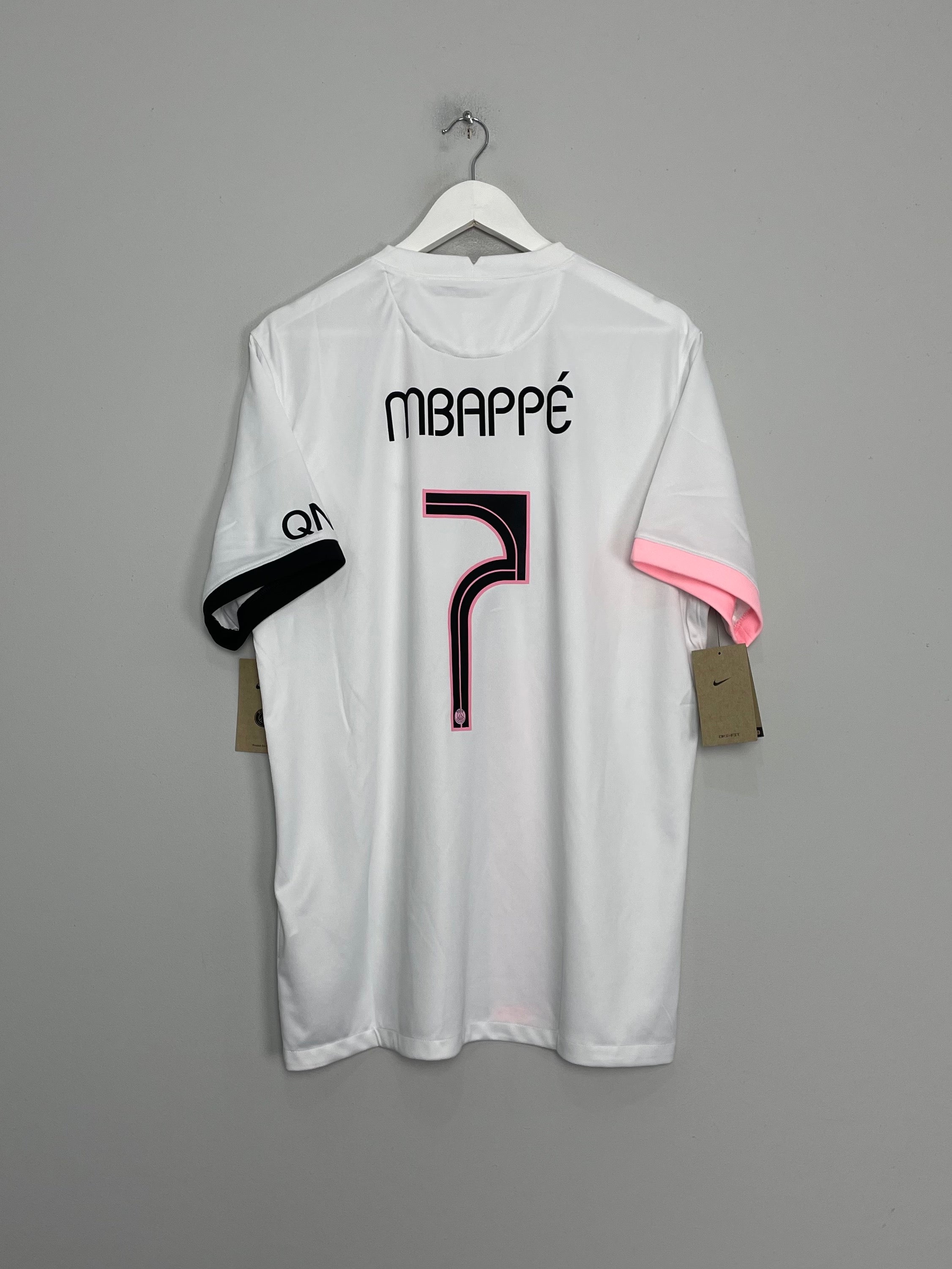 Shop 2021/22 PSG MBAPPE #7 *BNWT* AWAY SHIRT (XL) NIKE, classic football shirts, vintage football shirts & retro soccer jerseys at Cult Kits