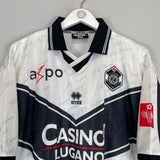 Shop 2002/03 FC LUGANO HOME SHIRT (XXL) ERREA, classic football shirts, vintage football shirts & retro soccer jerseys at Cult Kits