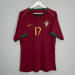 Shop 2006/08 PORTUGAL C.RONALDO #17 HOME SHIRT (XL) NIKE, classic football shirts, vintage football shirts & retro soccer jerseys at Cult Kits