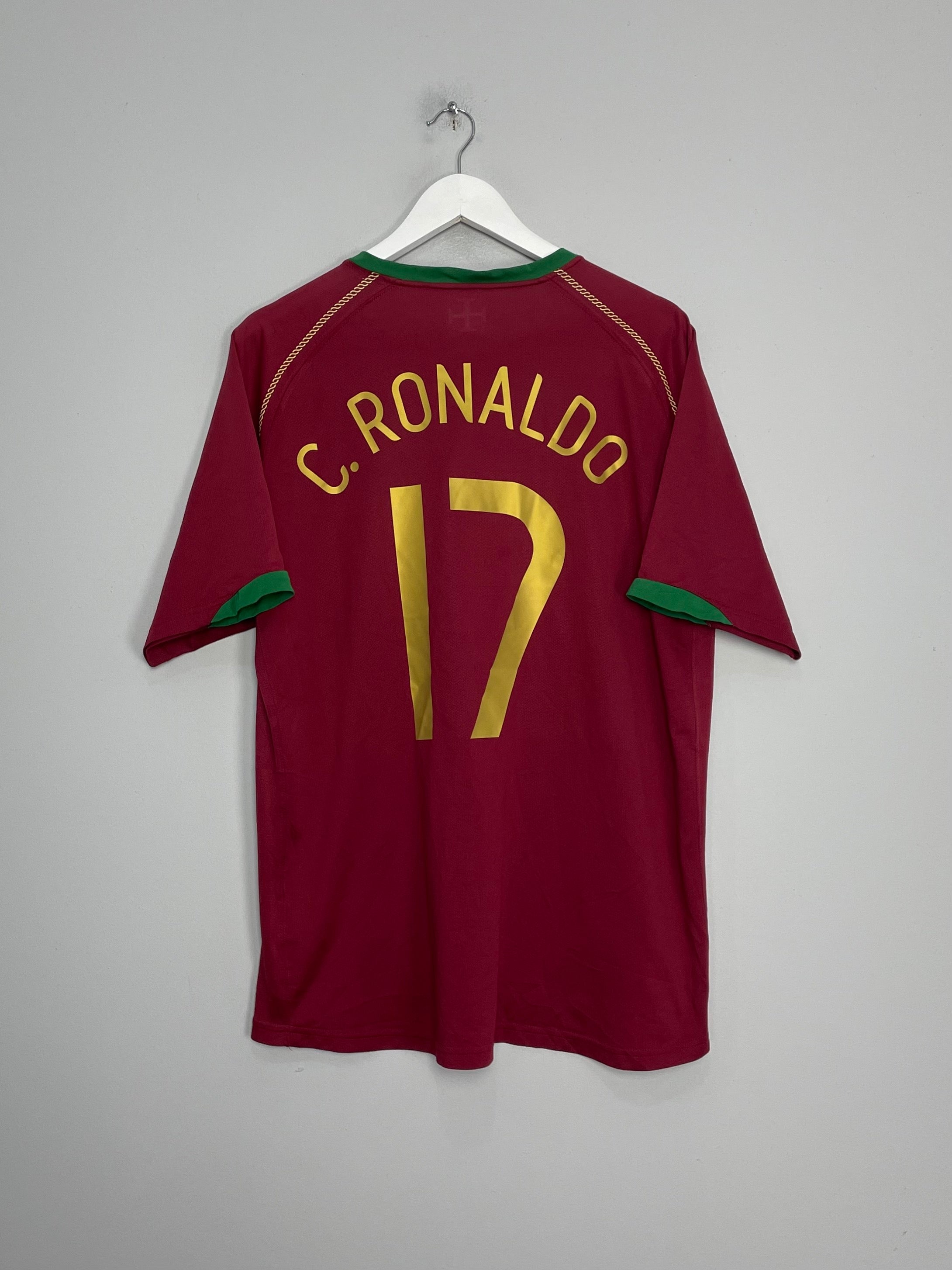 Shop 2006/08 PORTUGAL C.RONALDO #17 HOME SHIRT (XL) NIKE, classic football shirts, vintage football shirts & retro soccer jerseys at Cult Kits