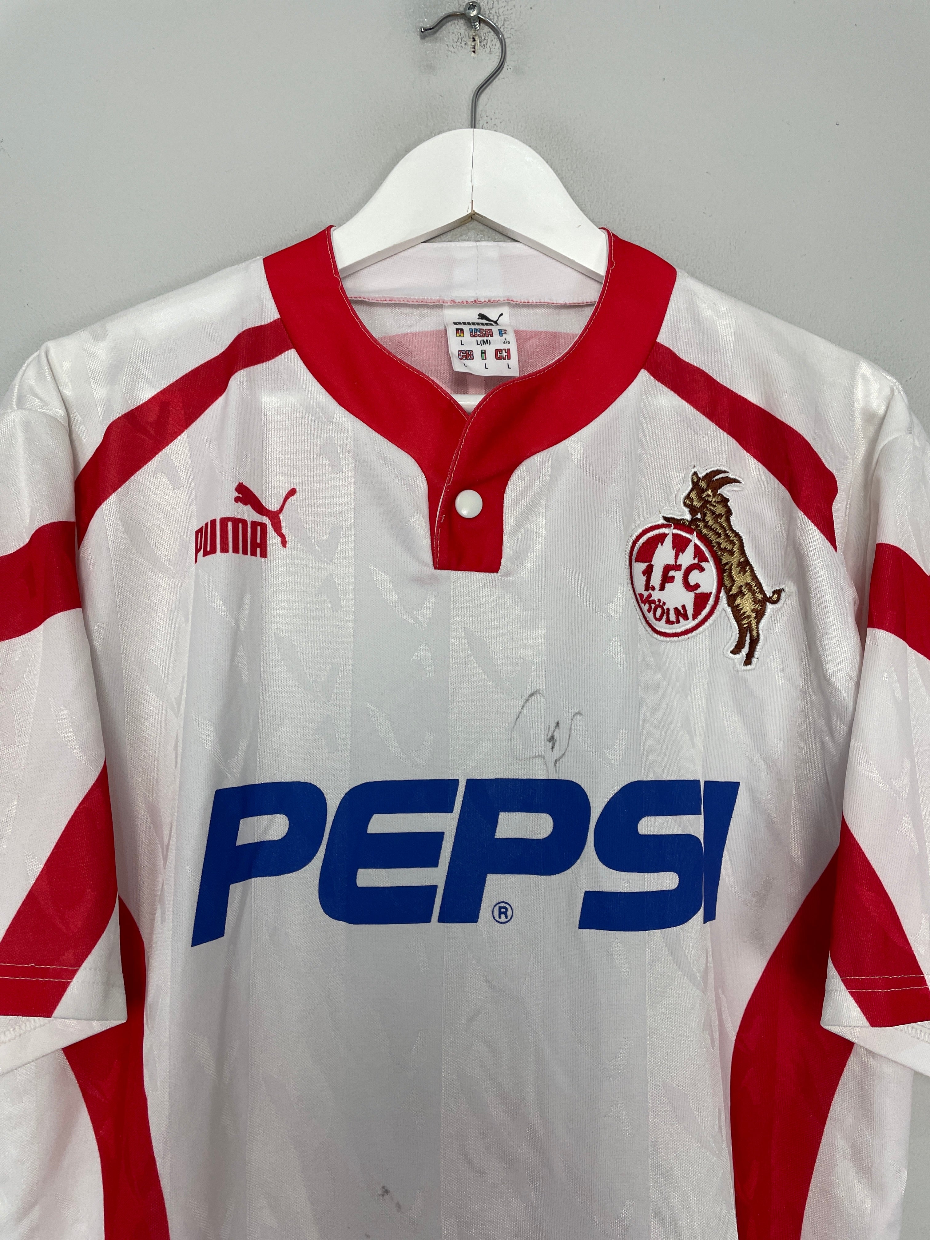 Shop 1993/94 FC KOLN *SIGNED* HOME SHIRT (M) PUMA, classic football shirts, vintage football shirts & retro soccer jerseys at Cult Kits