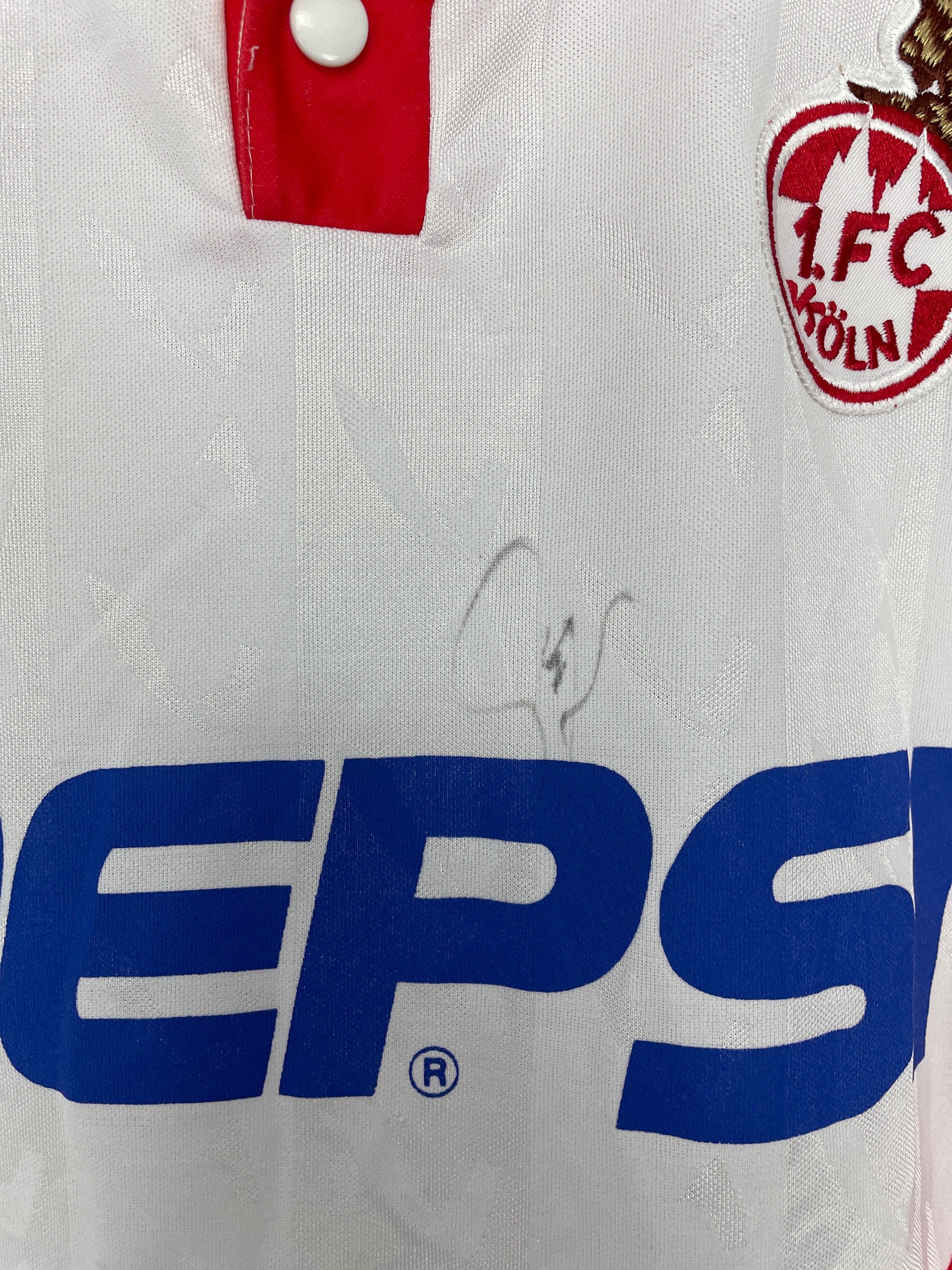 Shop 1993/94 FC KOLN *SIGNED* HOME SHIRT (M) PUMA, classic football shirts, vintage football shirts & retro soccer jerseys at Cult Kits