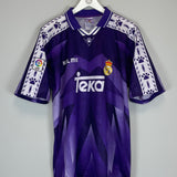 1996/97 REAL MADRID SUKER #9 AWAY SHIRT (L) KELME
