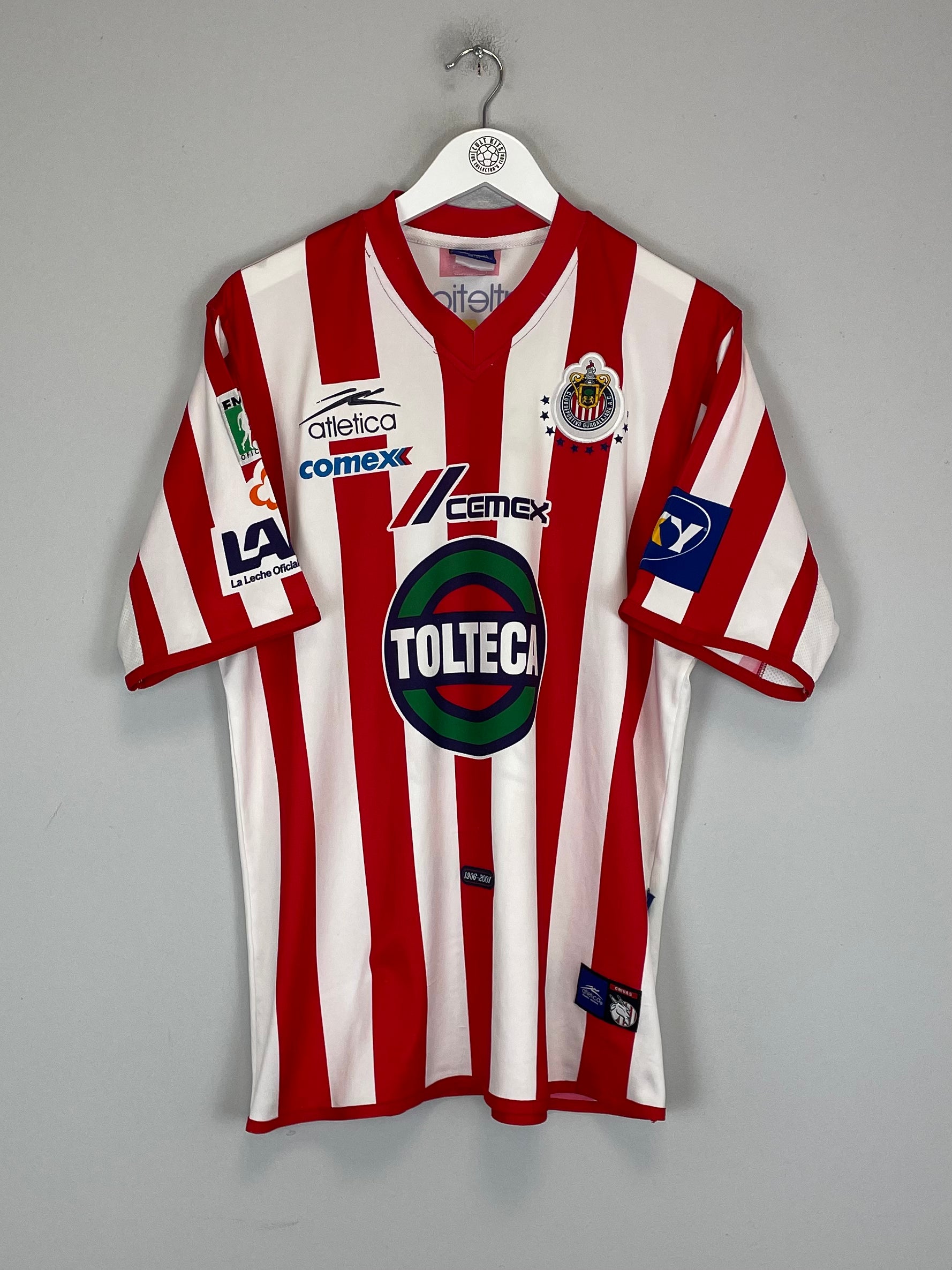 Shop 2001/02 CHIVAS GUADALAJARA HOME SHIRT (XL) ATLETICA, classic football shirts, vintage football shirts & retro soccer jerseys at Cult Kits