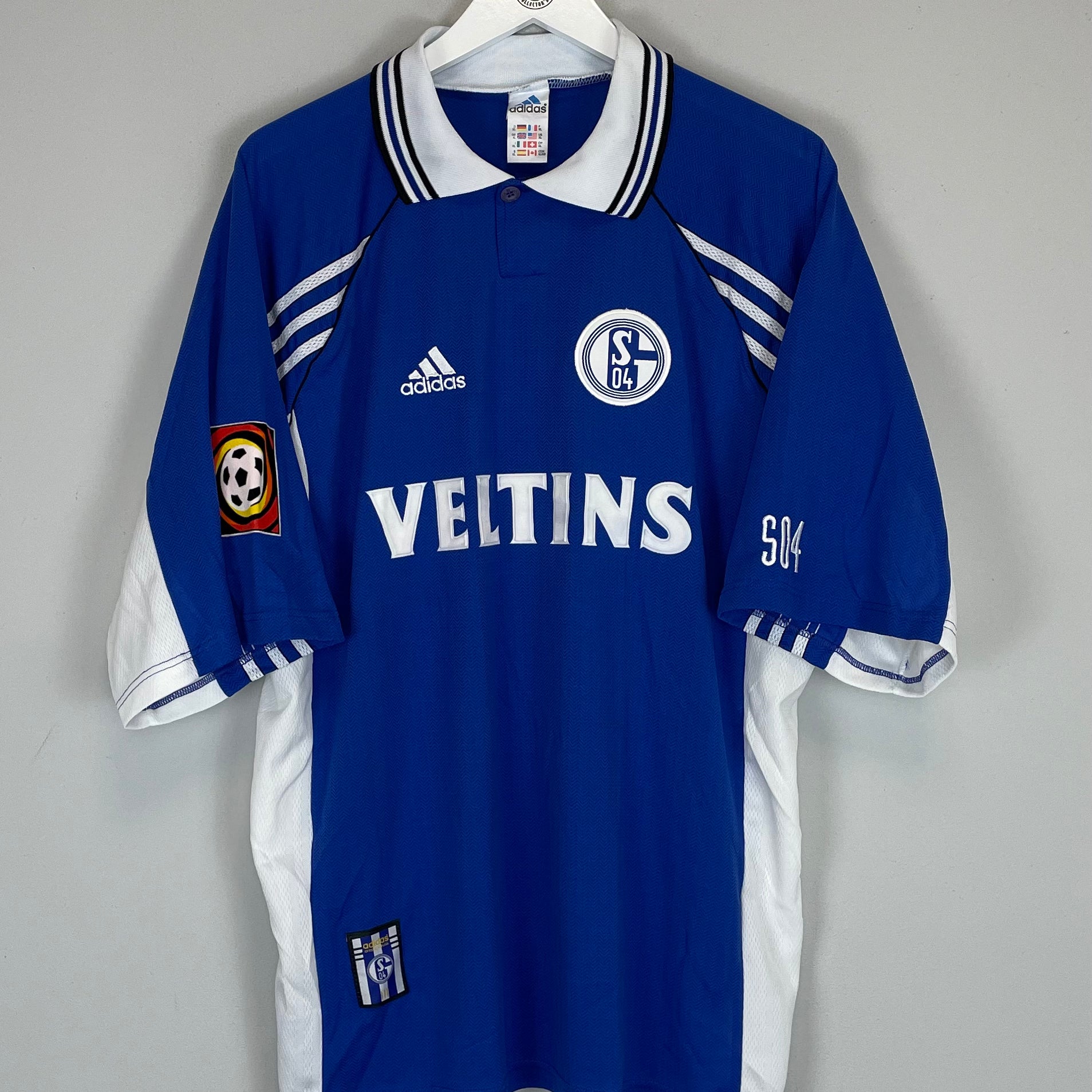 Shop 1998/99 SCHALKE THON #10 MATCH ISSUE* HOME SHIRT (XL) ADIDAS, classic football shirts, vintage football shirts & retro soccer jerseys at Cult Kits