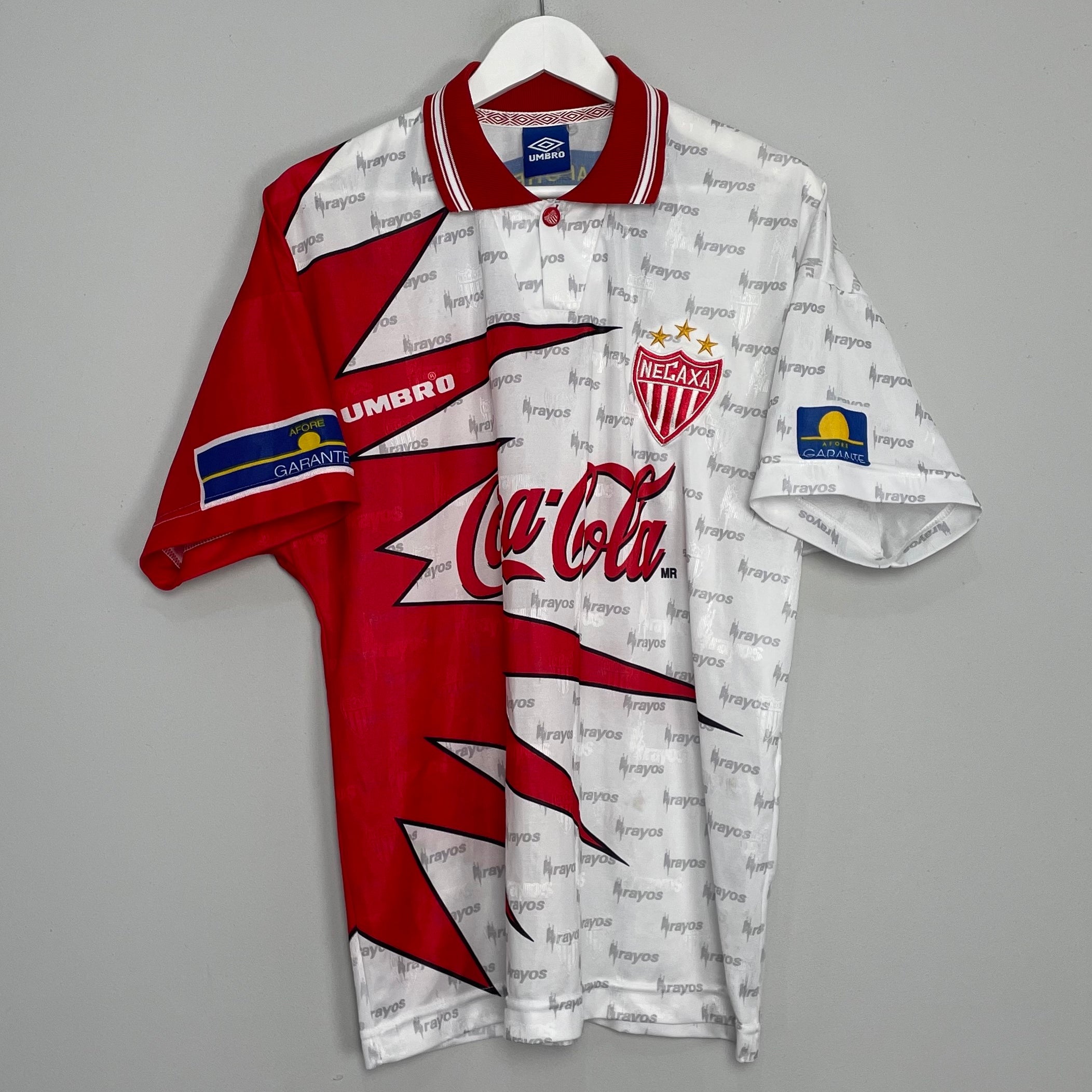 Shop 1999 NECAXA HOME SHIRT (L) UMBRO, classic football shirts, vintage football shirts & retro soccer jerseys at Cult Kits