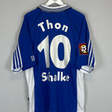 1998/99 SCHALKE THON #10 MATCH ISSUE* HOME SHIRT (XL) ADIDAS