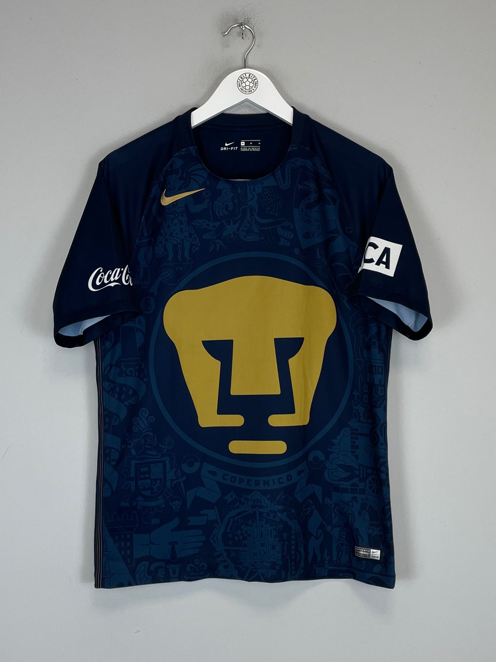 Shop 2016/17 UNAM PUMAS AWAY SHIRT (M) NIKE, classic football shirts, vintage football shirts & retro soccer jerseys at Cult Kits