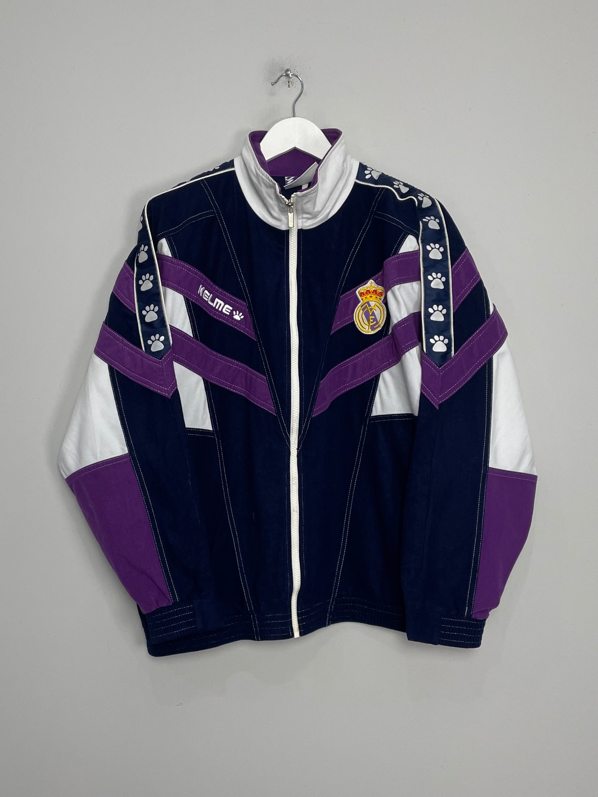 Shop 1997/98 REAL MADRID TRACK JACKET (L) KELME, classic football shirts, vintage football shirts & retro soccer jerseys at Cult Kits