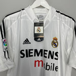 Shop 2003/04 REAL MADRID ZIDANE #5 *BNWT* HOME SHIRT (L) ADIDAS, classic football shirts, vintage football shirts & retro soccer jerseys at Cult Kits