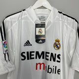 Shop 2003/04 REAL MADRID ZIDANE #5 *BNWT* HOME SHIRT (L) ADIDAS, classic football shirts, vintage football shirts & retro soccer jerseys at Cult Kits