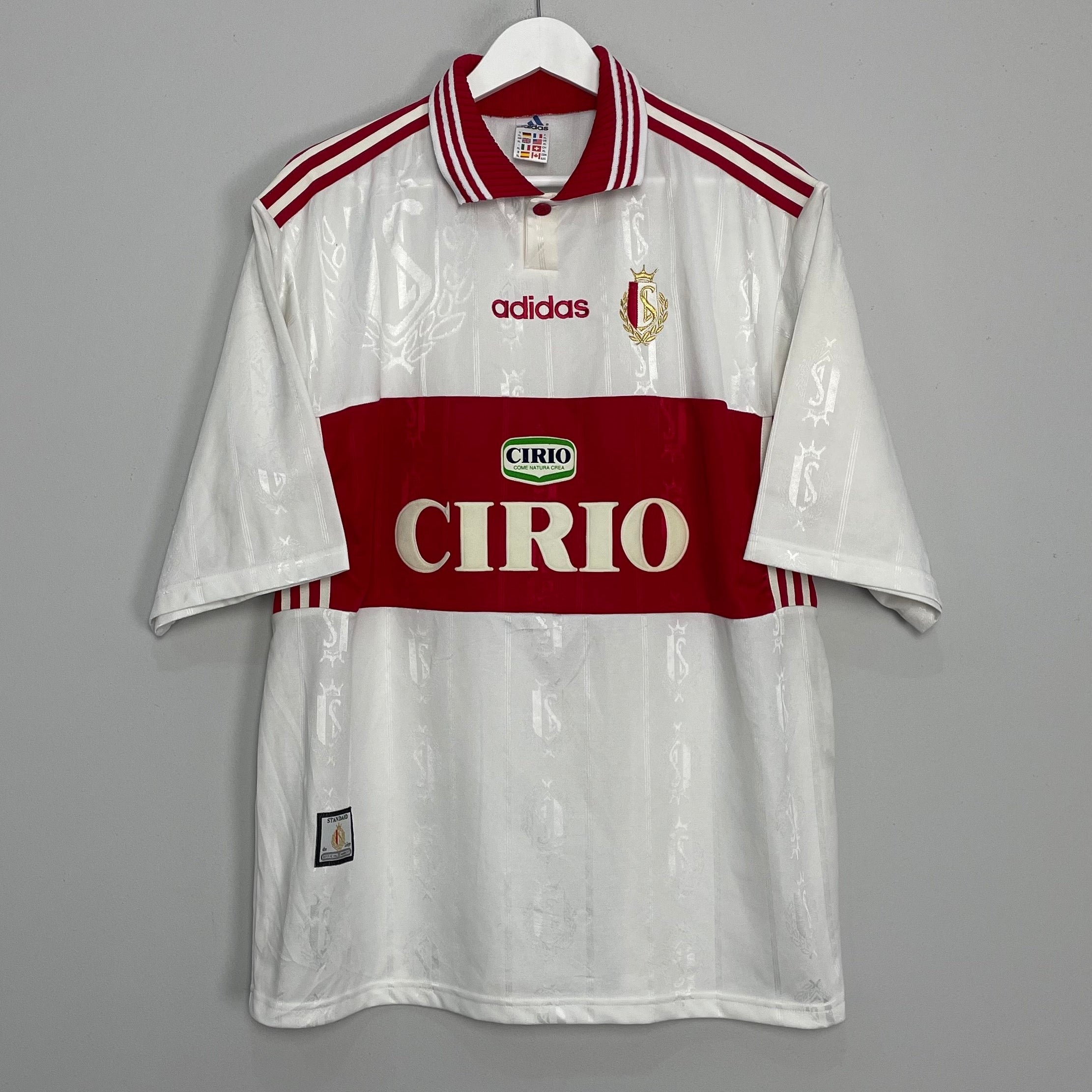 Shop 1997/98 STANDARD LIEGE AWAY SHIRT (XL) ADIDAS, classic football shirts, vintage football shirts & retro soccer jerseys at Cult Kits