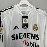Shop 2003/04 REAL MADRID R.CARLOS #3 *BNWT* HOME SHIRT (XL) ADIDAS, classic football shirts, vintage football shirts & retro soccer jerseys at Cult Kits